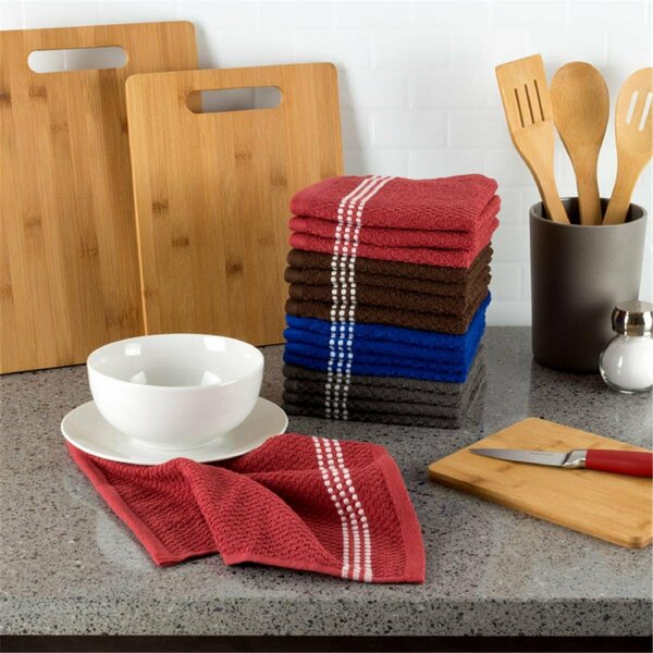 Tablero 12.5 x 12.5 in. 100 Percent Combed Cotton Dish Cloths, Multi-color, 16PK TA3242159